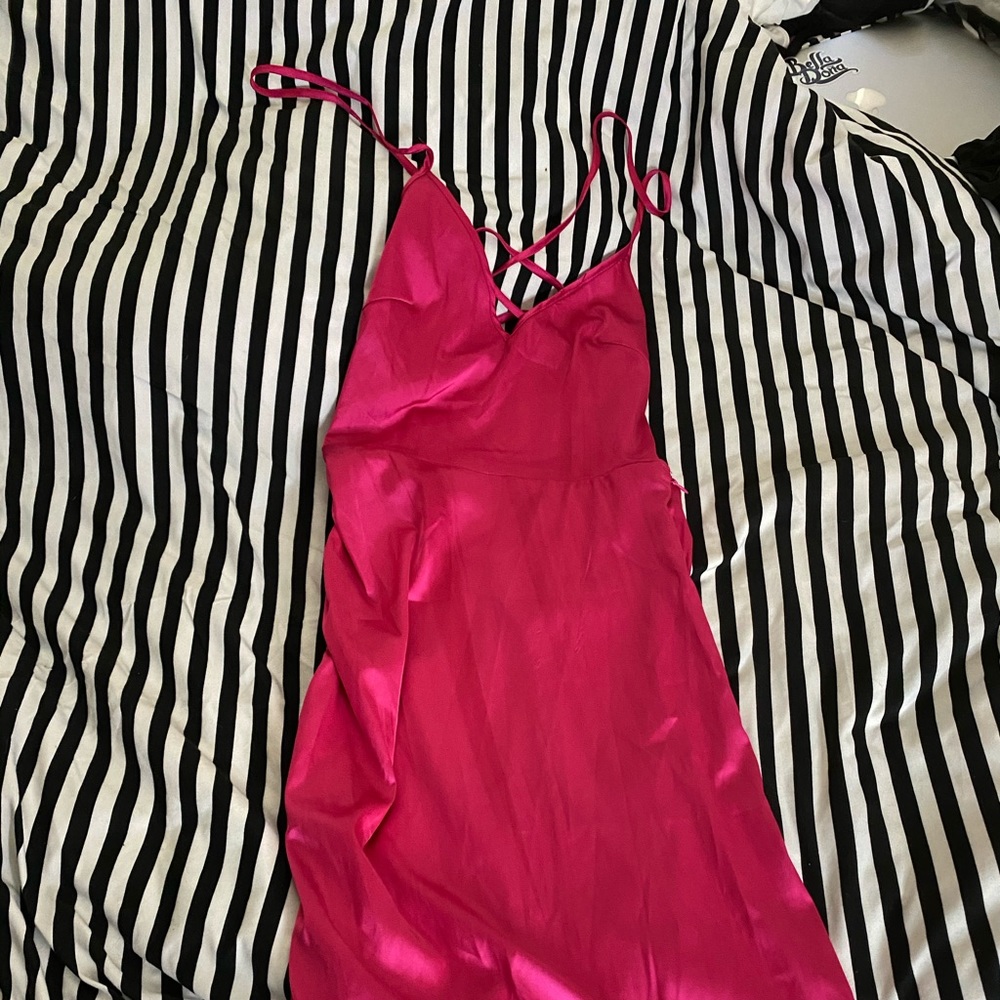 Slinky pink dress
